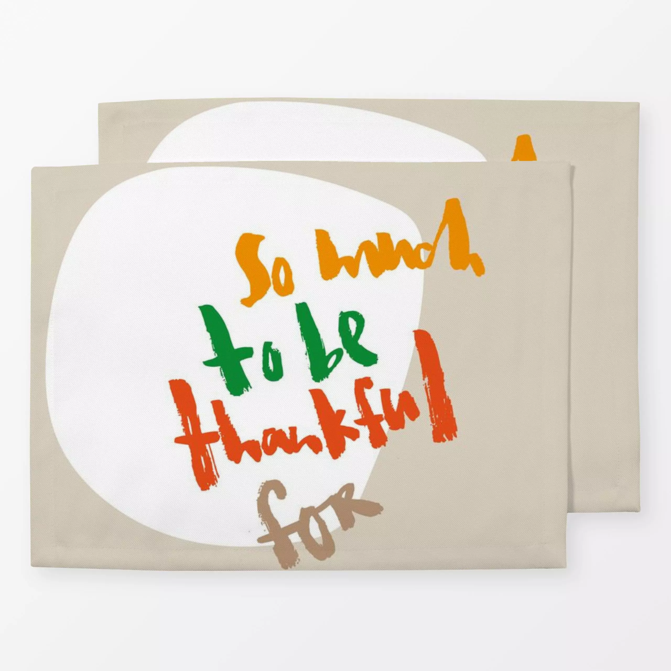 Tischset So Much To Be Thanksful For - Herbst, Sprüche & Schriftzüge - von „brushmeetspaper"; typografie, Herbst, Lettering,...
