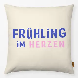Kissen Fruehling im Herzen rosa