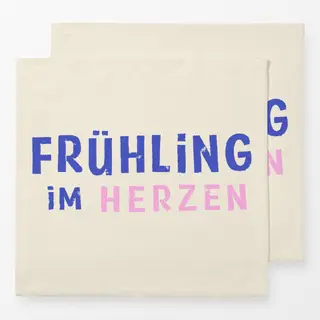 Servietten Fruehling im Herzen rosa