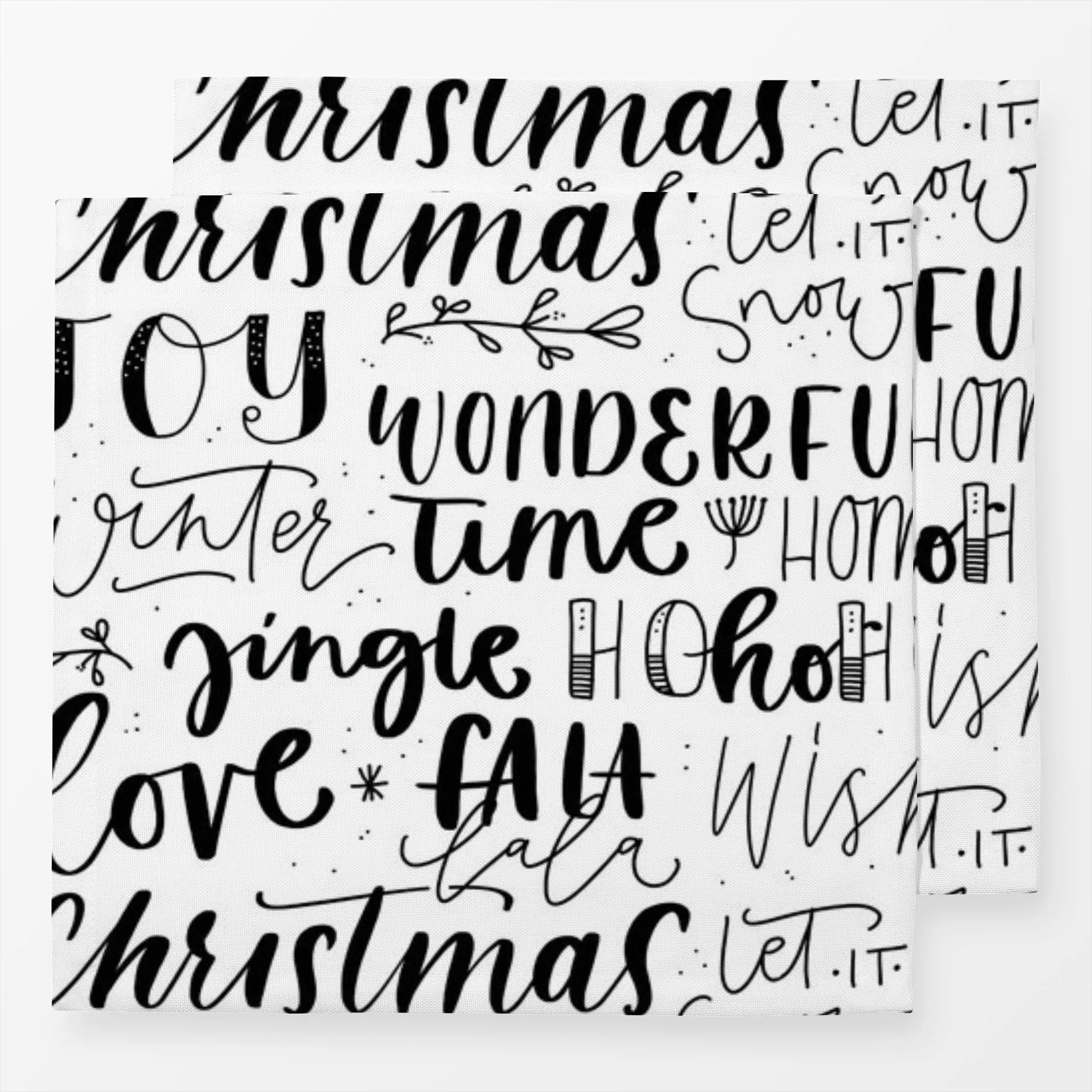 Servietten Chrismas Lettering - Weihnachten, Winter - von „youdiful"; Weihnachten, typografie