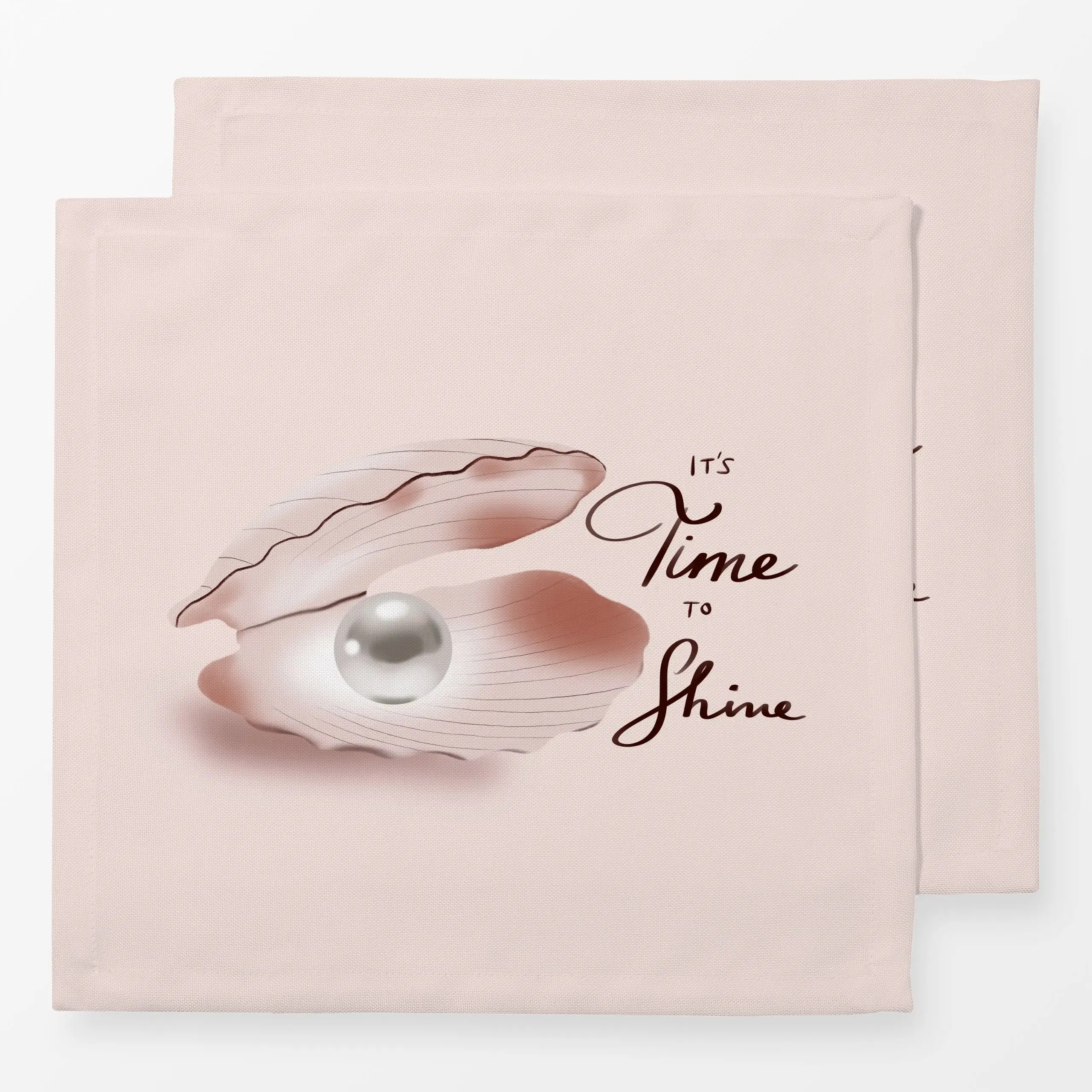 Servietten Time to Shine Muschel Sand - Natur & Landschaft, Sprüche & Schriftzüge - von „Sophie Augustin Illustration"; Musc...