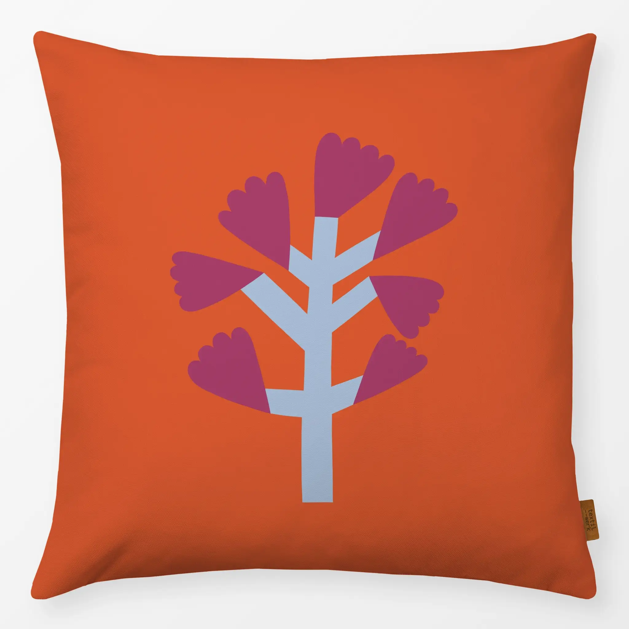 Kissen Kissen Wildblume Pink-Blau