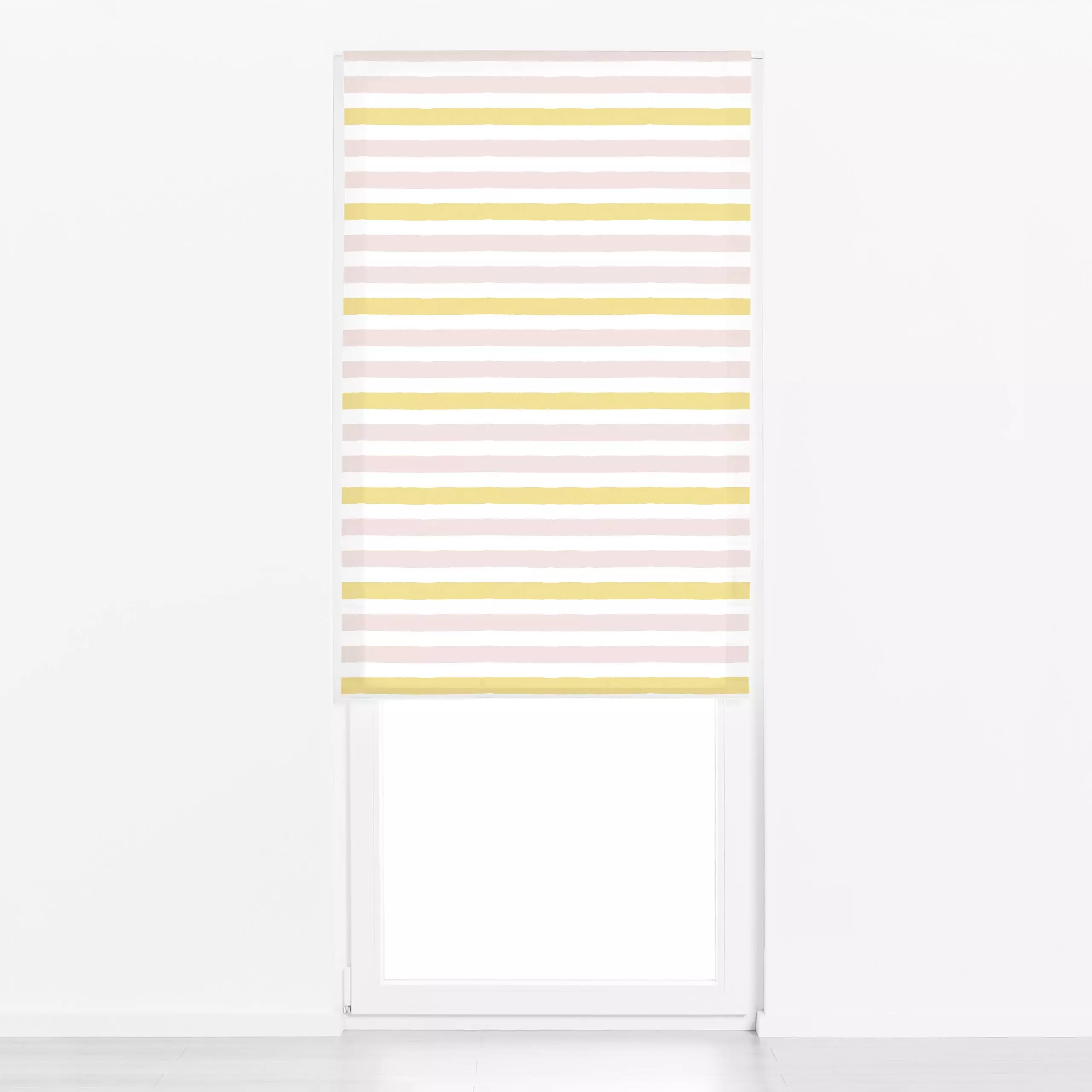 Raffrollo Beachy Stripes pink lemonade - Kinderzimmer & Motive für Kinder, Sommer - von „Katrin Graff"; Streifen, Sommer, su...