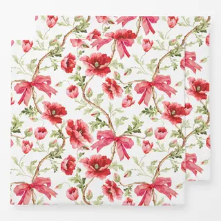 Servietten Chinoiserie Garten Rot