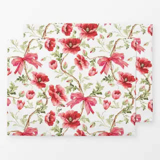 Tischset Chinoiserie Garten Rot