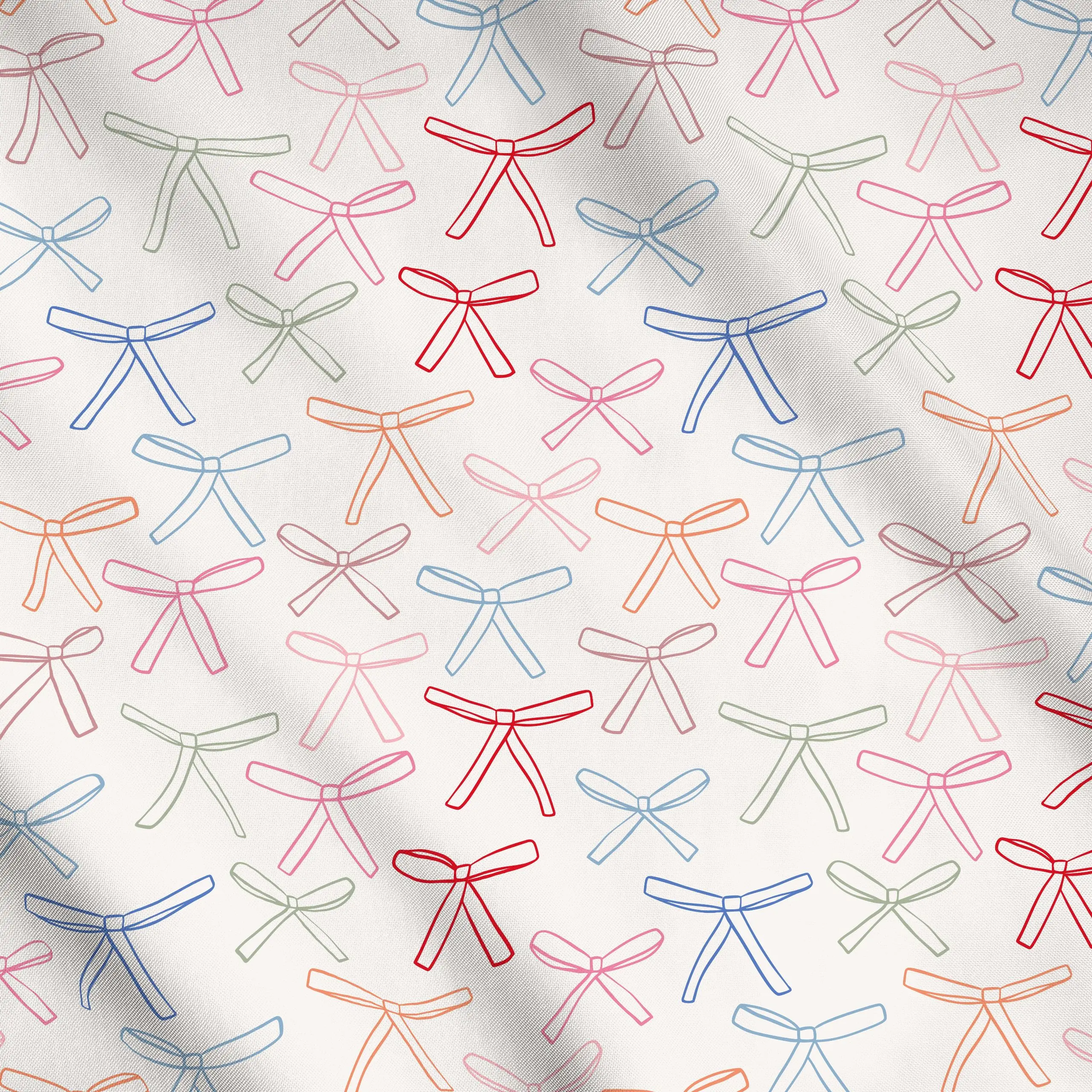 Meterware Schleifen Allover bunt, Ostern, von Kruth Design