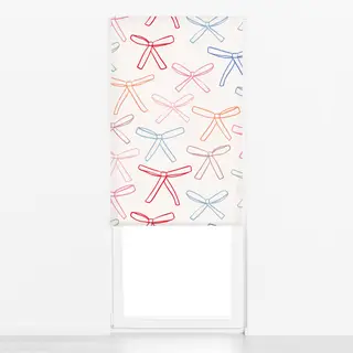 Raffrollo Schleifen Allover bunt