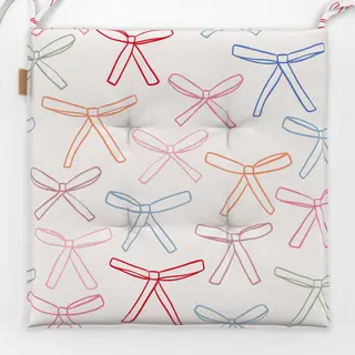 Sitzkissen Schleifen Allover bunt