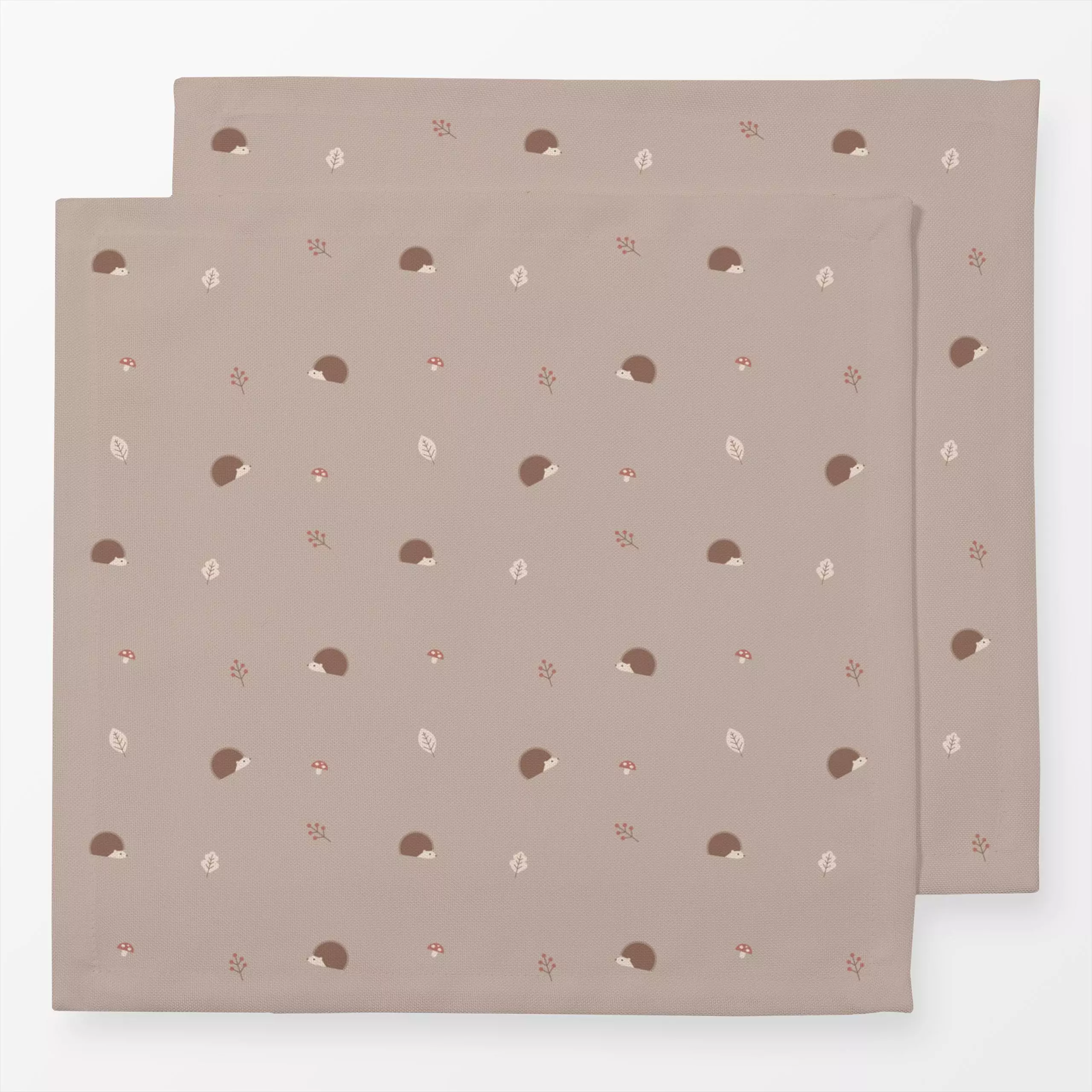 Servietten Igel Herbst - Herbst, Kinderzimmer & Motive für Kinder - von „Carolin Vonhoff"; Muster, Kinder, Blätter, Igel, Ti...