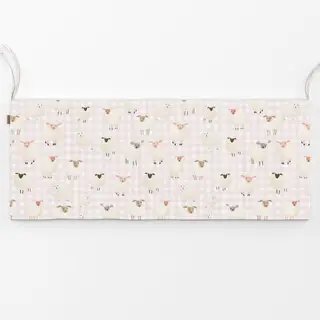 Bankauflage Kleine Frühlingsschafe rosa