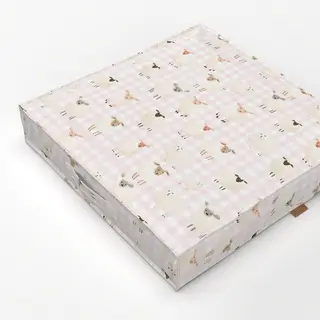 Bodenkissen Kleine Frühlingsschafe rosa