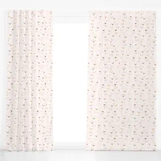 Dekovorhang Kleine Frühlingsschafe rosa