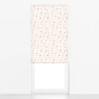 Raffrollo Kleine Frühlingsschafe rosa