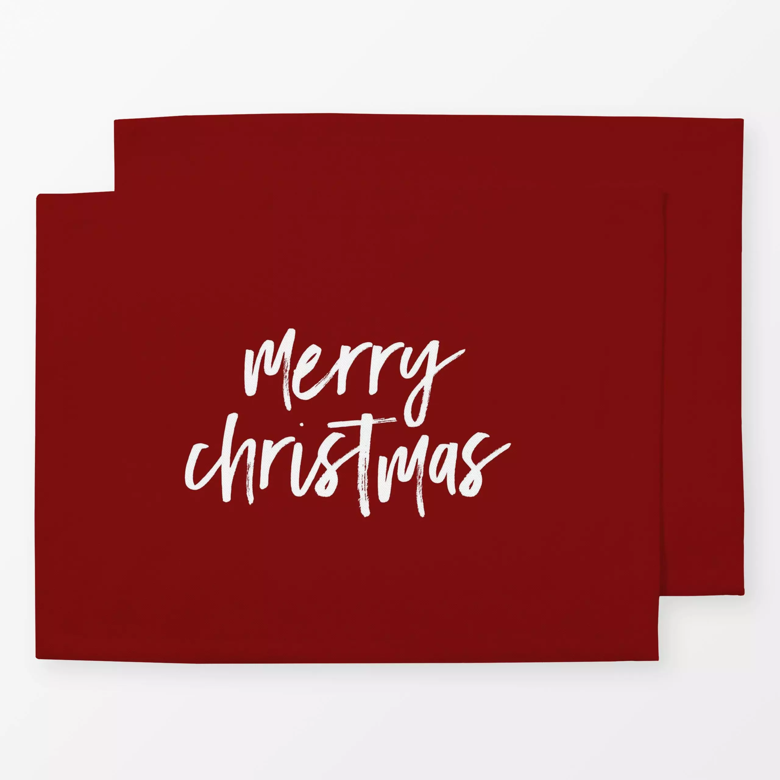 Tischset merry christmas typo rot - Sprüche & Schriftzüge, Weihnachten - von „moDeern Design Studio"; Merry Christmas, Weihn...