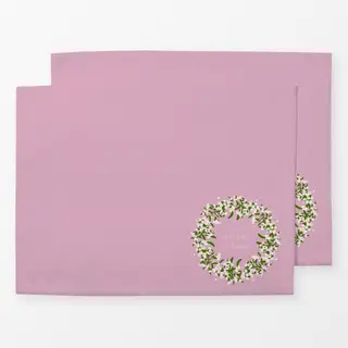 Tischset Kranz Typo Rosa
