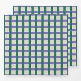 Servietten Spring Stripes Violet Green