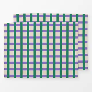 Tischset Spring Stripes Violet Green