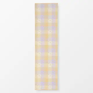 Tischläufer Kariert mit Blumen Pastel