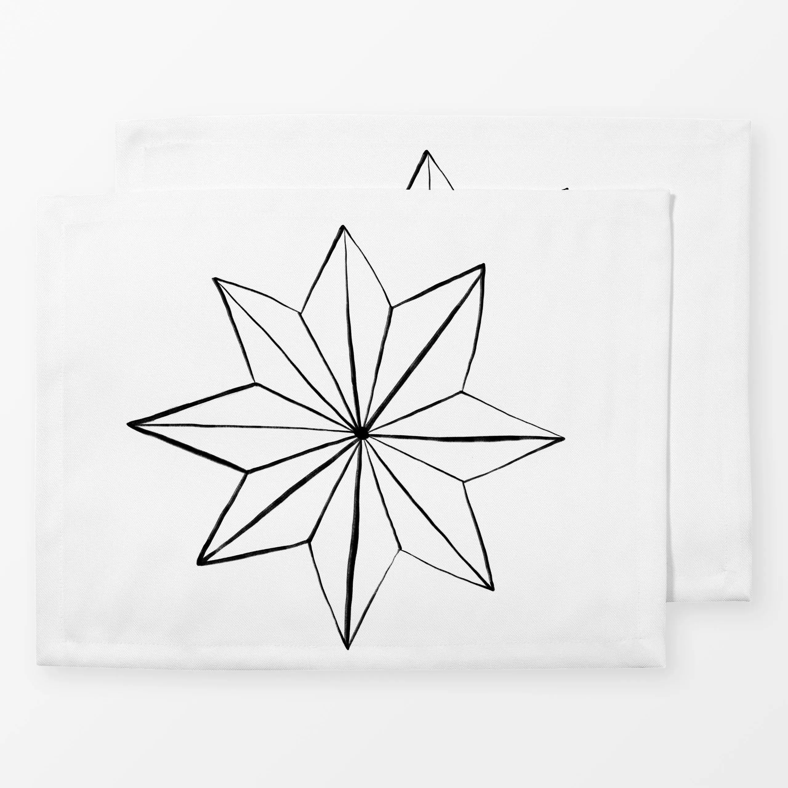 Tischset Papierstern weiß - Weihnachten - von „Sophie Augustin Illustration"; Merry Christmas, Sterne, Weihnachten, Stern, w...
