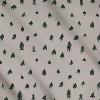 Meterware Beige Grøn Gran