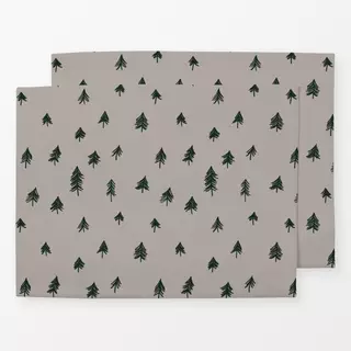 Tischset Beige Grøn Gran