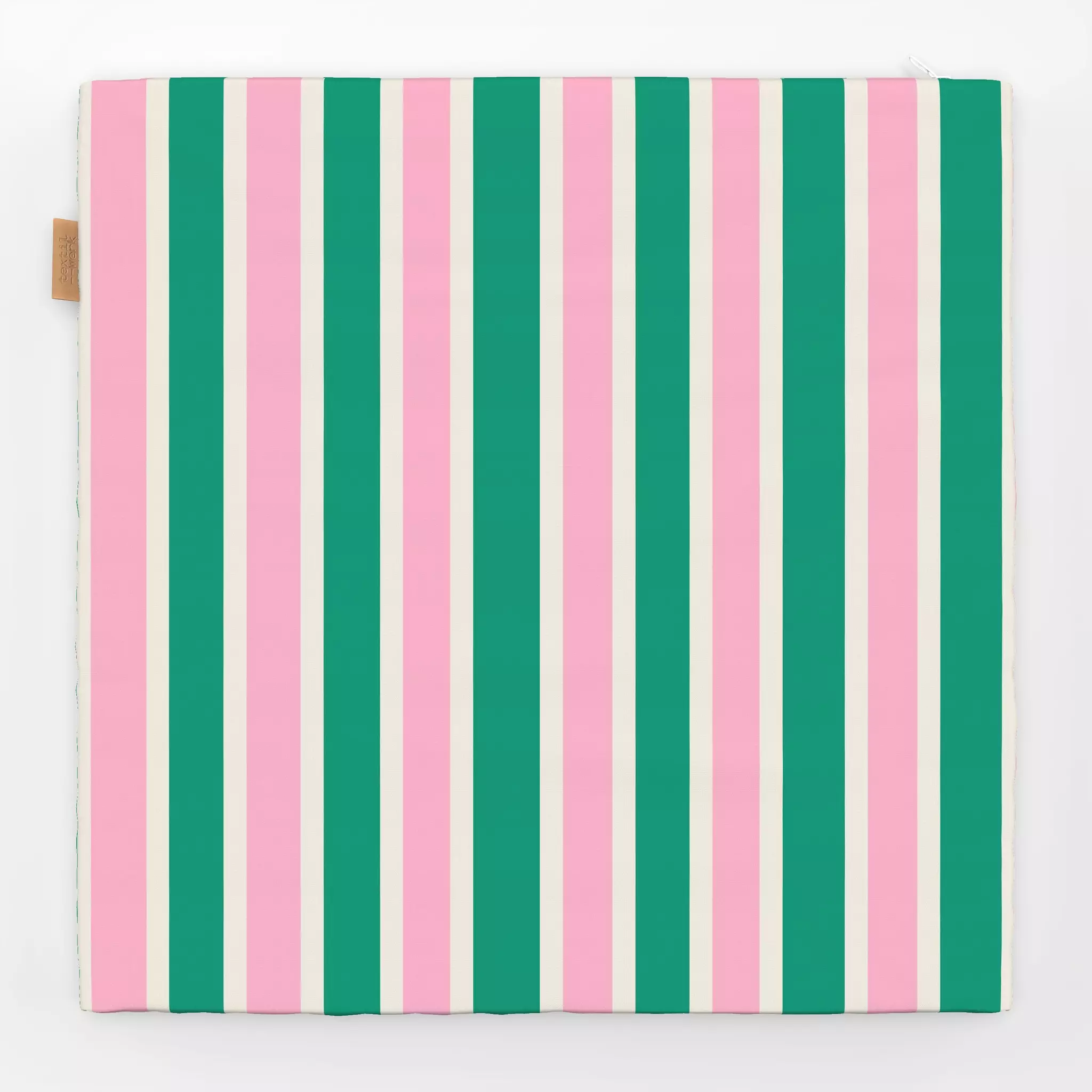 Sitzkissen Stripes Green Pink Beige Stripes Green Pink Beige