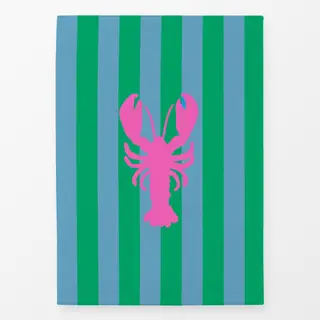 Geschirrtücher Hummer Streifen Pink Grün Blau