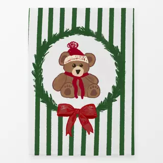Geschirrtuch Teddy Schleife gestreift