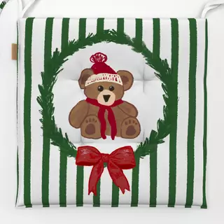Sitzkissen Teddy Schleife gestreift