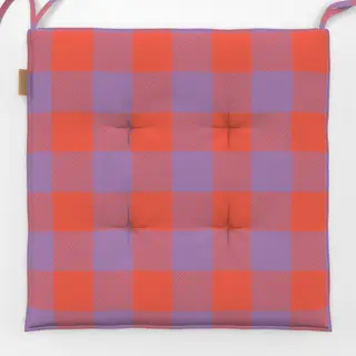 Sitzkissen Modern Gingham Lila Orange