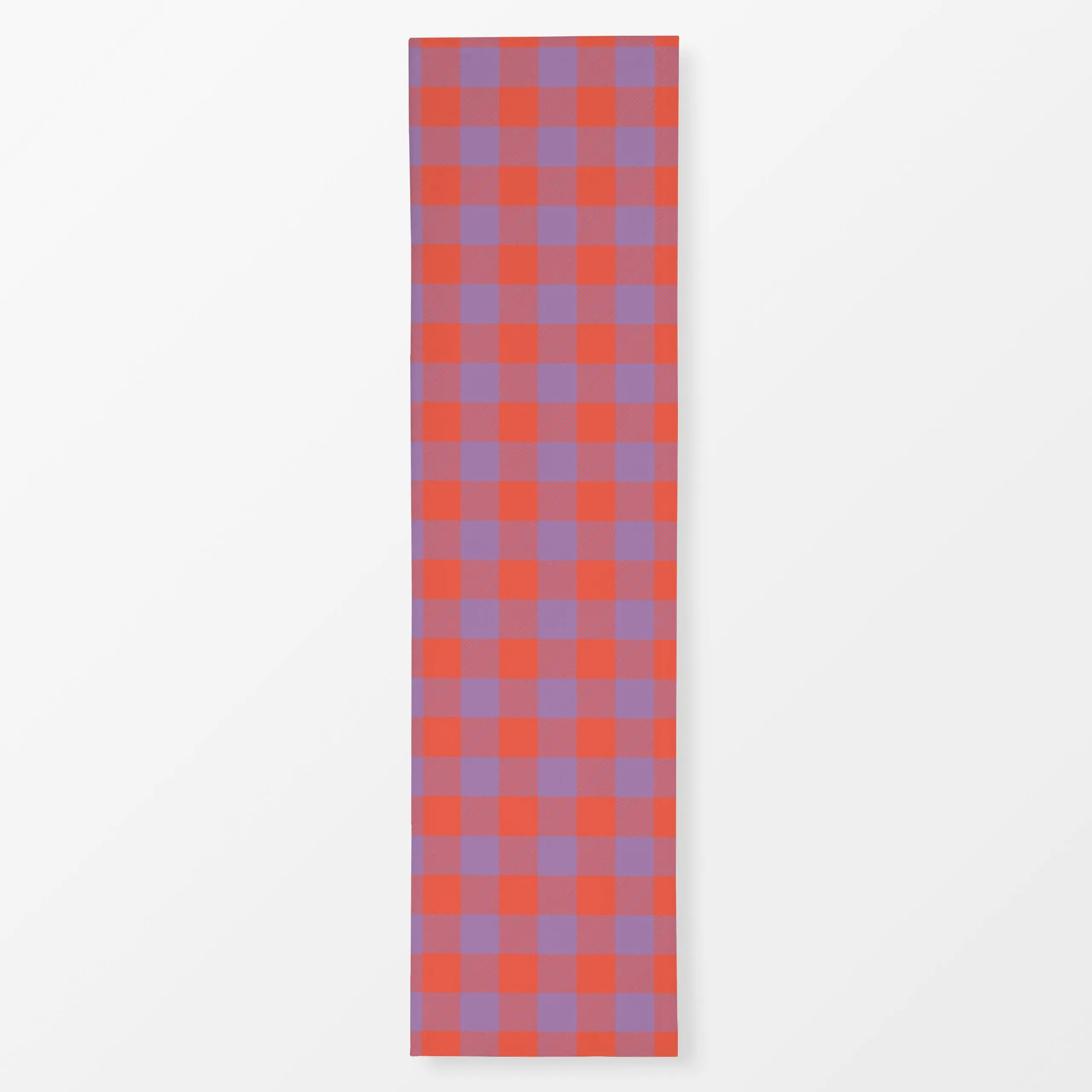 Tischläufer Modern Gingham Lila Orange - Symbole & Muster - von „Studio ROSAGRAU"; Orange, Karo, Herbstdeko, outdoor, lila, ...