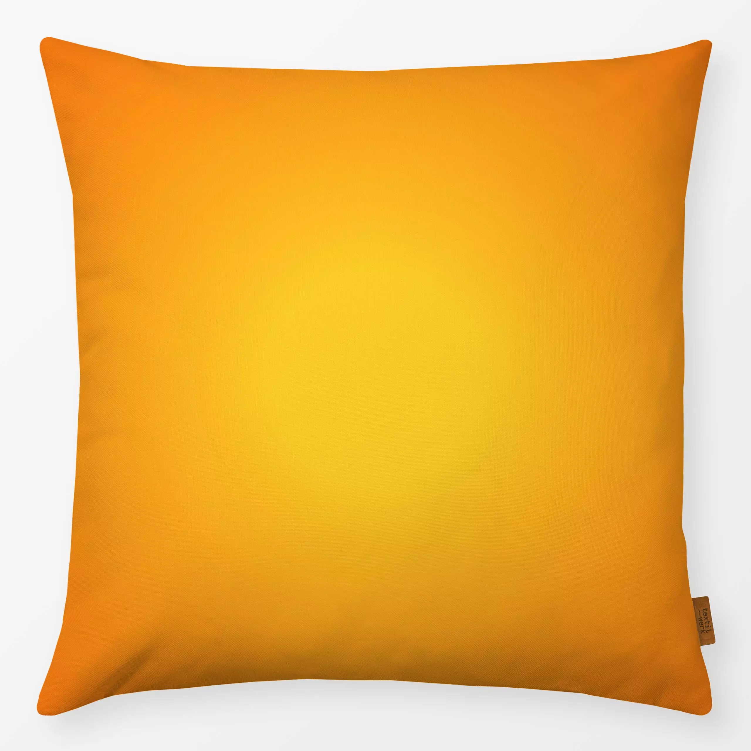 Kissen Gradient Yellow Orange - Sommer, Symbole & Muster, Astronomie & Weltraum - von „textilwerk"; Illustration, Sonne, Som...