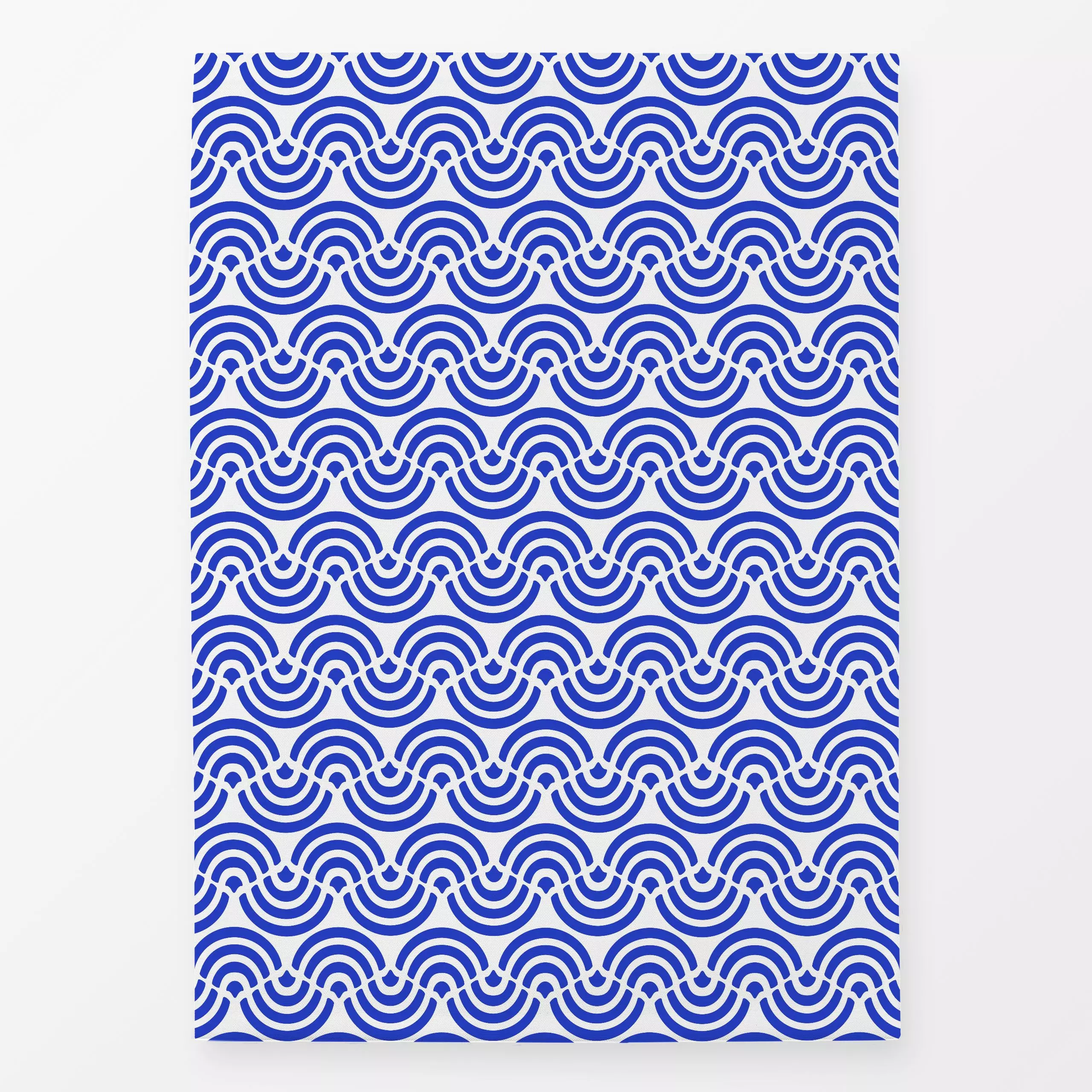 Geschirrtücher Kyma ble - Symbole & Muster - von „Karen Menzenbach"; Muster, Linien, abstrakt, Garten, Sommer, blau, wellen,...