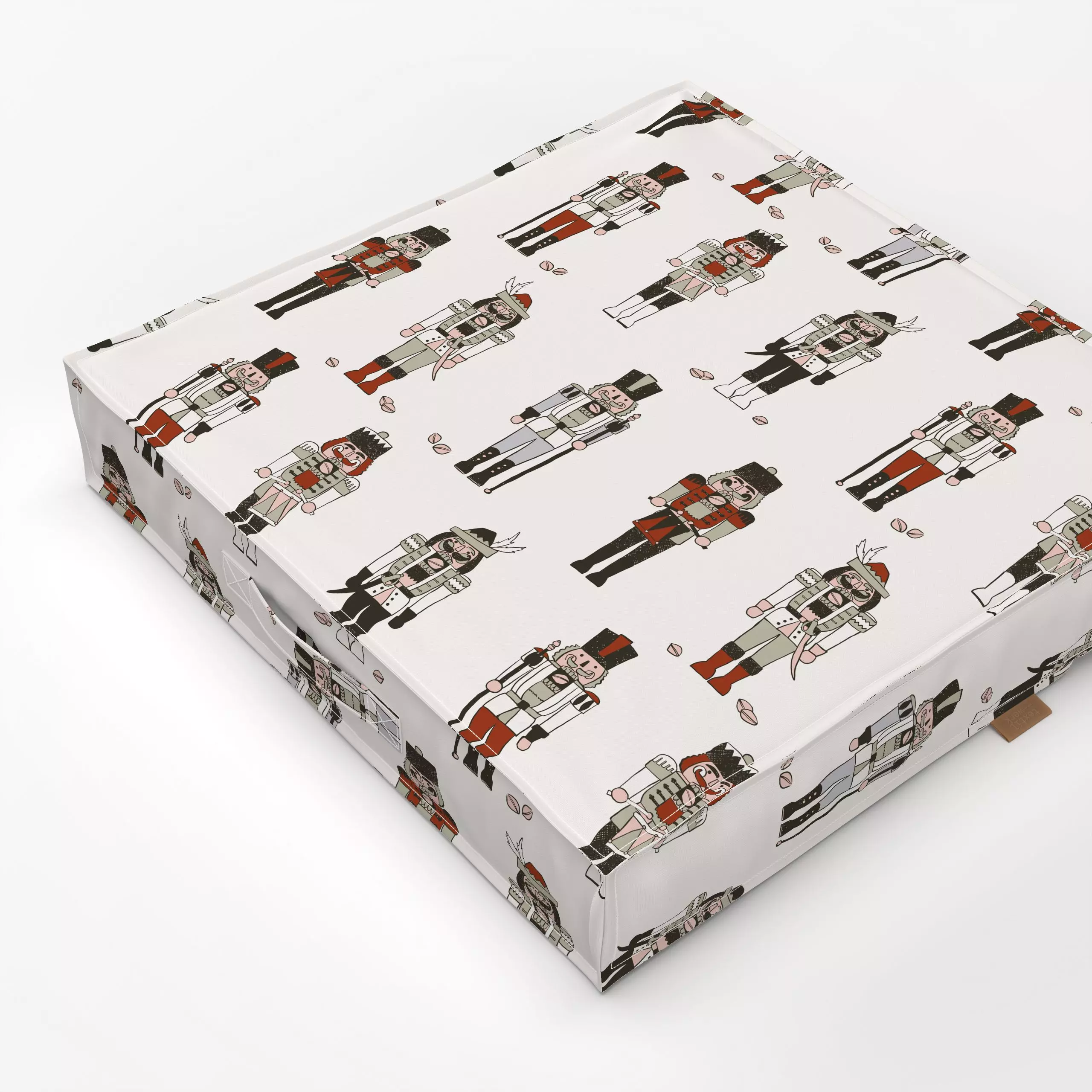 Bodenkissen Nussknacker bunt Allover - Weihnachten, Retro & Vintage - von „moDeern Design Studio"; Nussknacker, Weihnachten,...