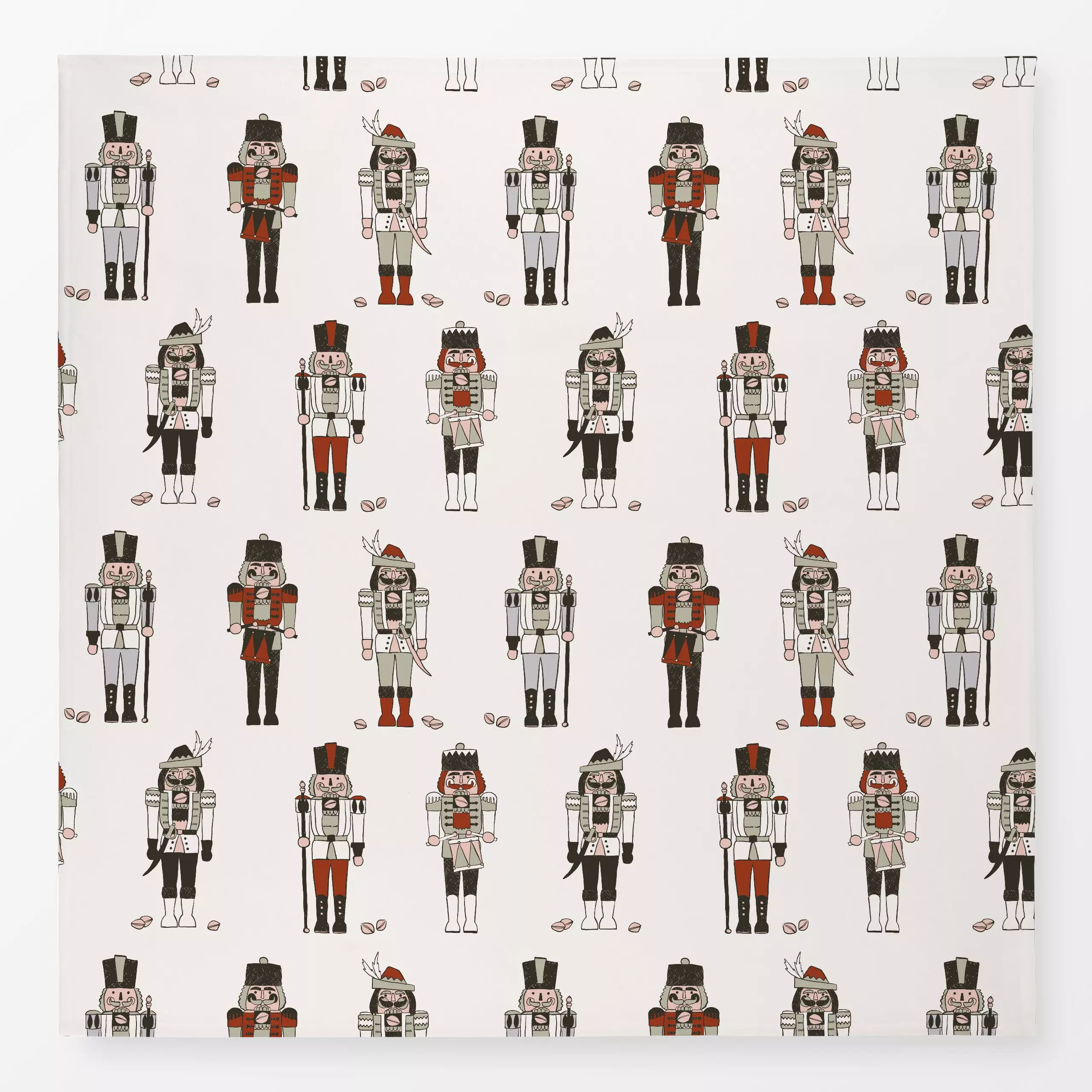Tischdecke Nussknacker bunt Allover - Weihnachten, Retro & Vintage - von „moDeern Design Studio"; Nussknacker, Weihnachten, ...