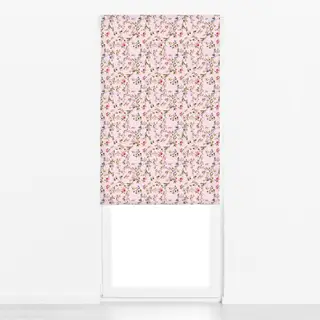 Raffrollo Rococo Blumen Garten Pink