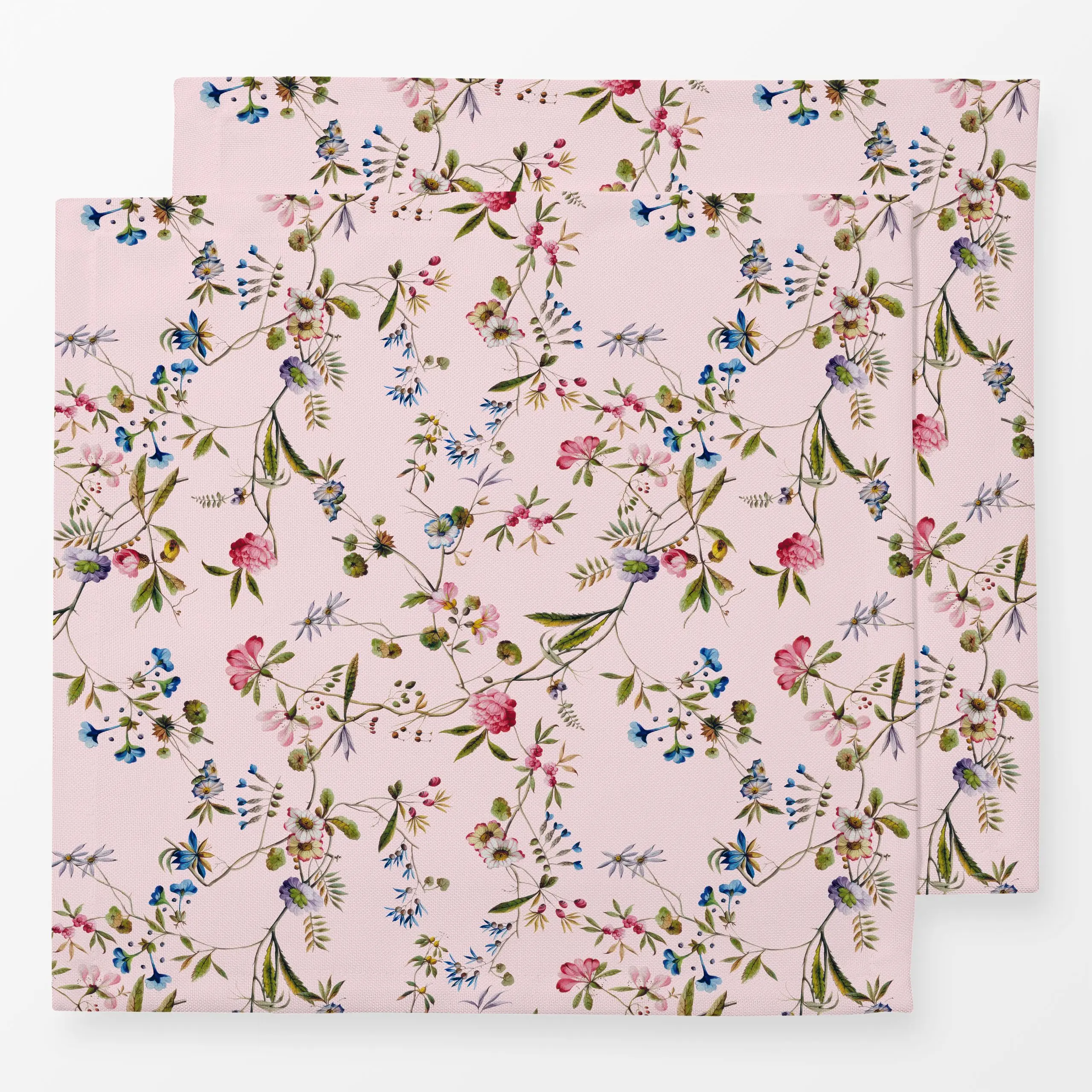 Servietten Rococo Blumen Garten Pink - Blumen & Florales, Frühling, Retro & Vintage - von „Uta Naumann"; Muster, floral, vin...