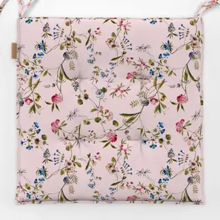 Sitzkissen Rococo Blumen Garten Pink
