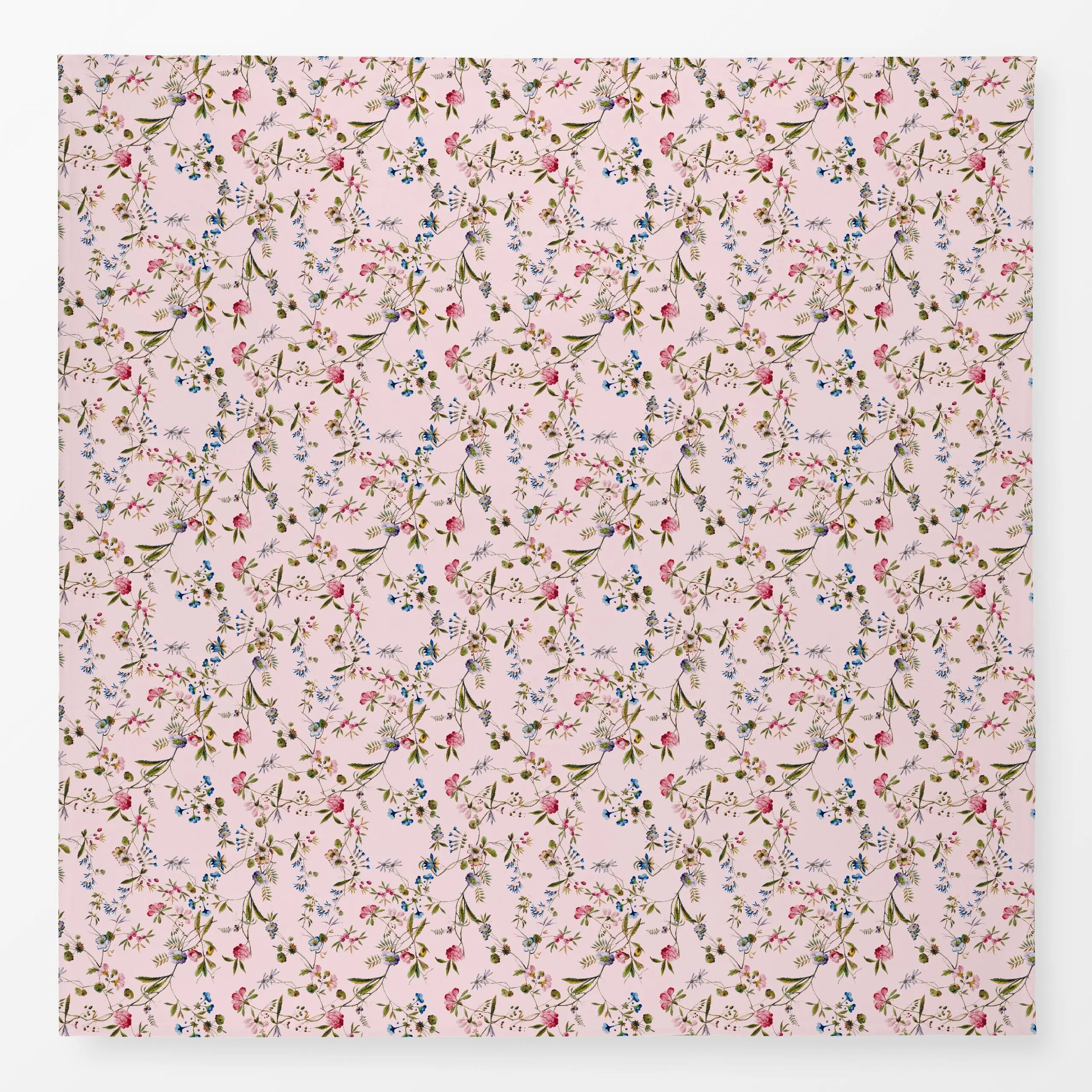 Tischdecke Rococo Blumen Garten Pink, Blumen, Frühling, von Uta Naumann