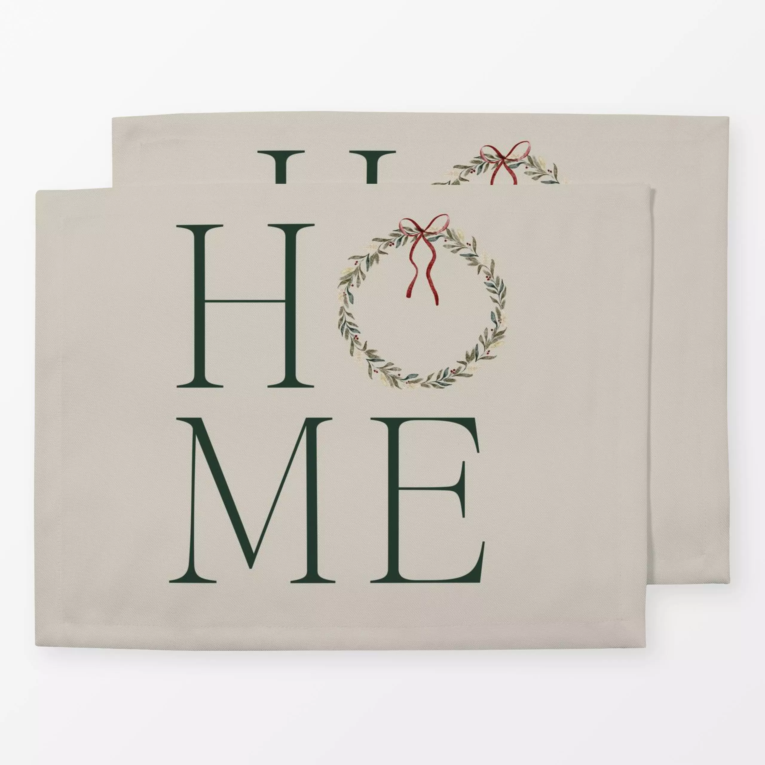 Tischset Classic christmas home grün - Weihnachten - von „youdiful"; Home, Hygge, Merry Christmas, weihnachtskranz, christma...
