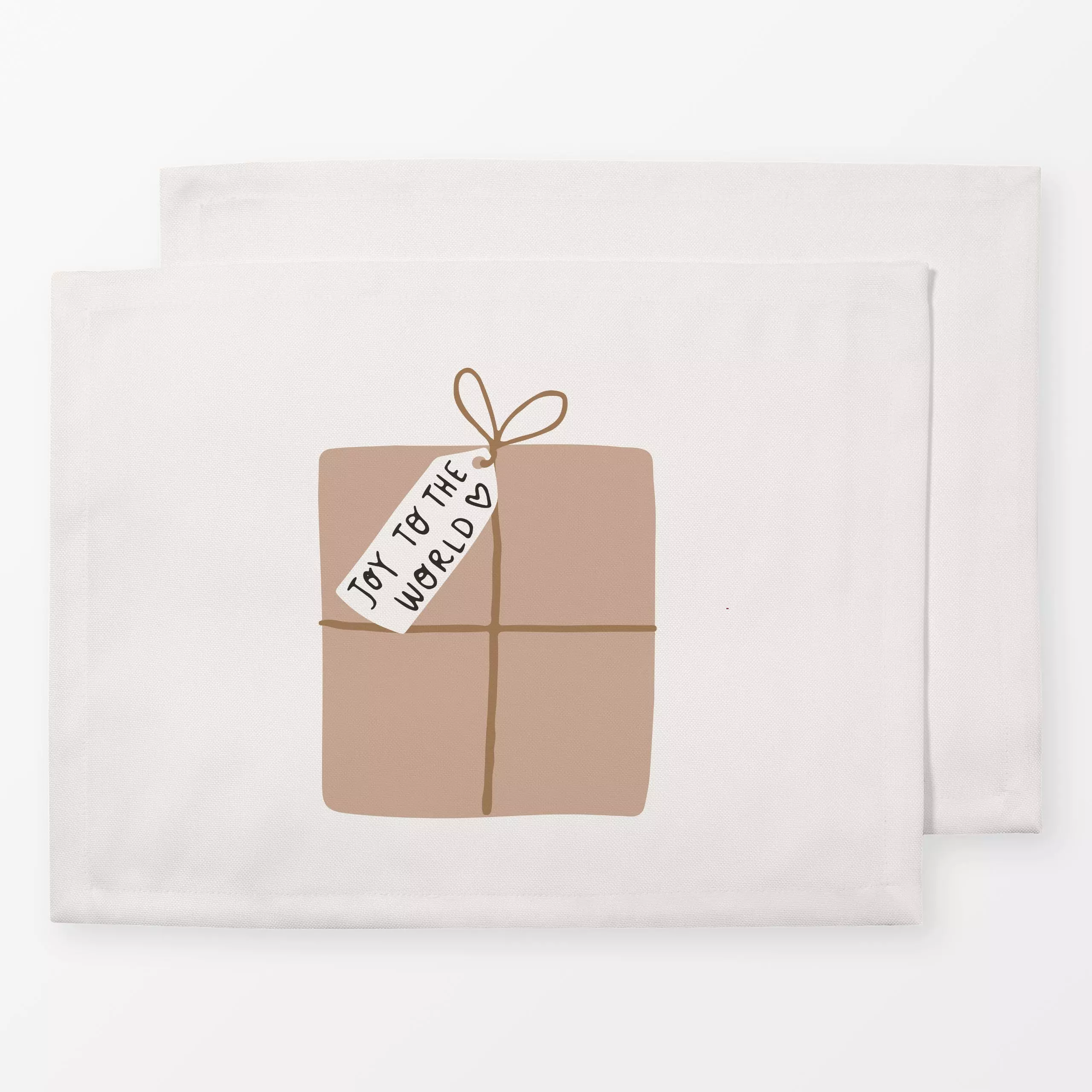 Tischset Joy To The World - Weihnachten, Winter - von „Kathrin Woo"; Weihnachten, modern, Winter, typografie, xmas, weihnach...