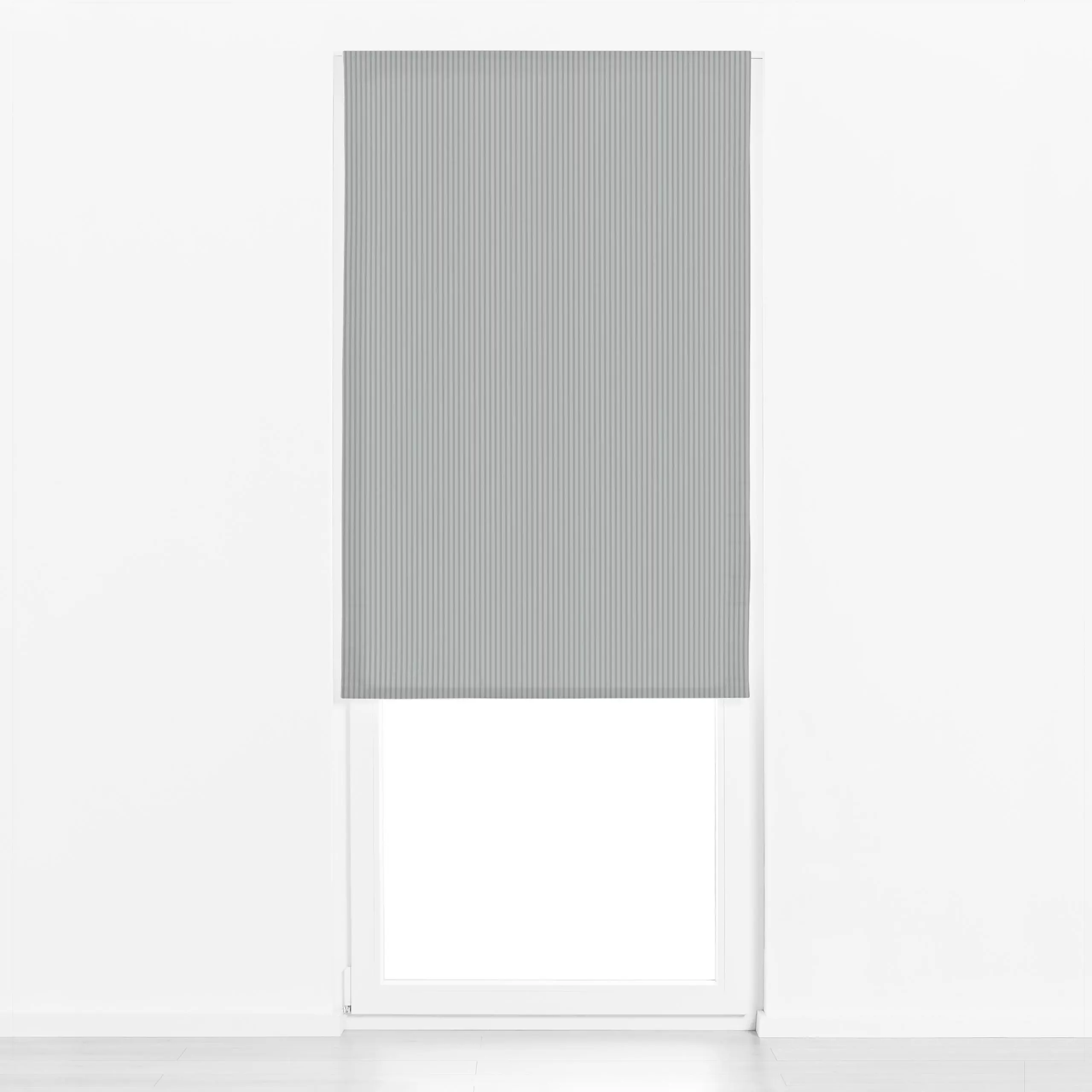 Raffrollo Linien auf Fläche blaugrau - Symbole & Muster - von „Jana Driver"; Muster, Linien, Streifen, gestreift, Streifenmu...