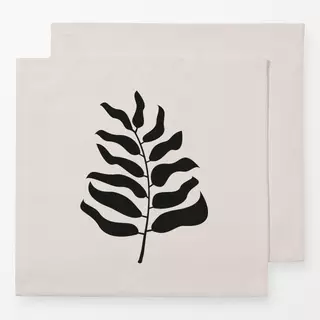 Servietten Boho Palm Leaf black