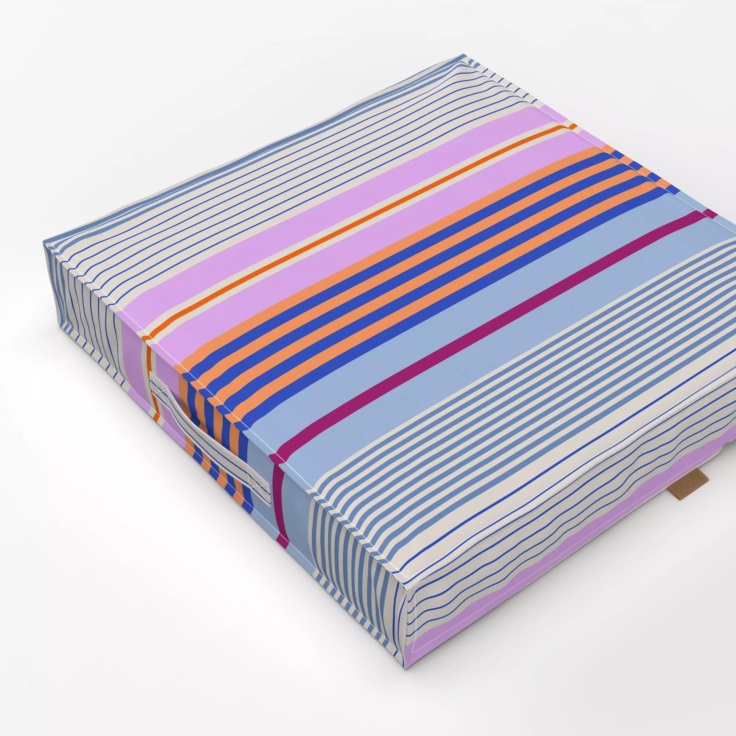 Bodenkissen Streifen Multicolor - Symbole & Muster - von „Studio Kesse"; Streifen, gestreift