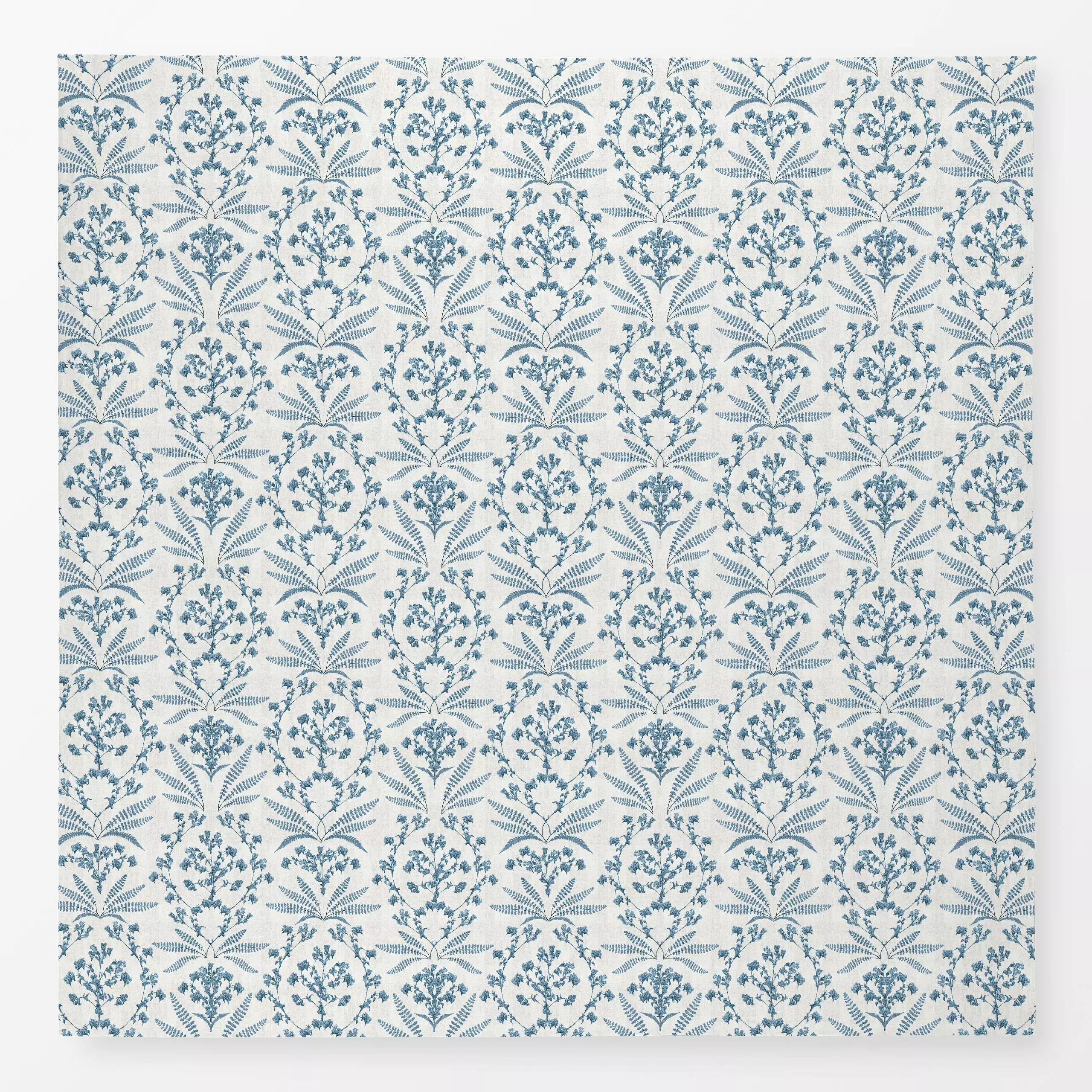 Tischdecke Cottage Blue Blumenkranz, Blumen, von Bloomery Decor