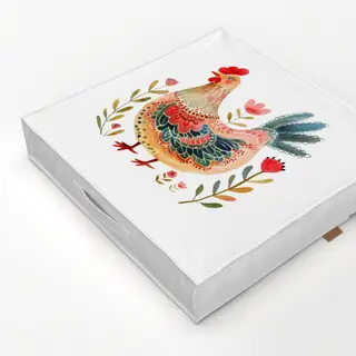 Bodenkissen Kunterbunter Hahn