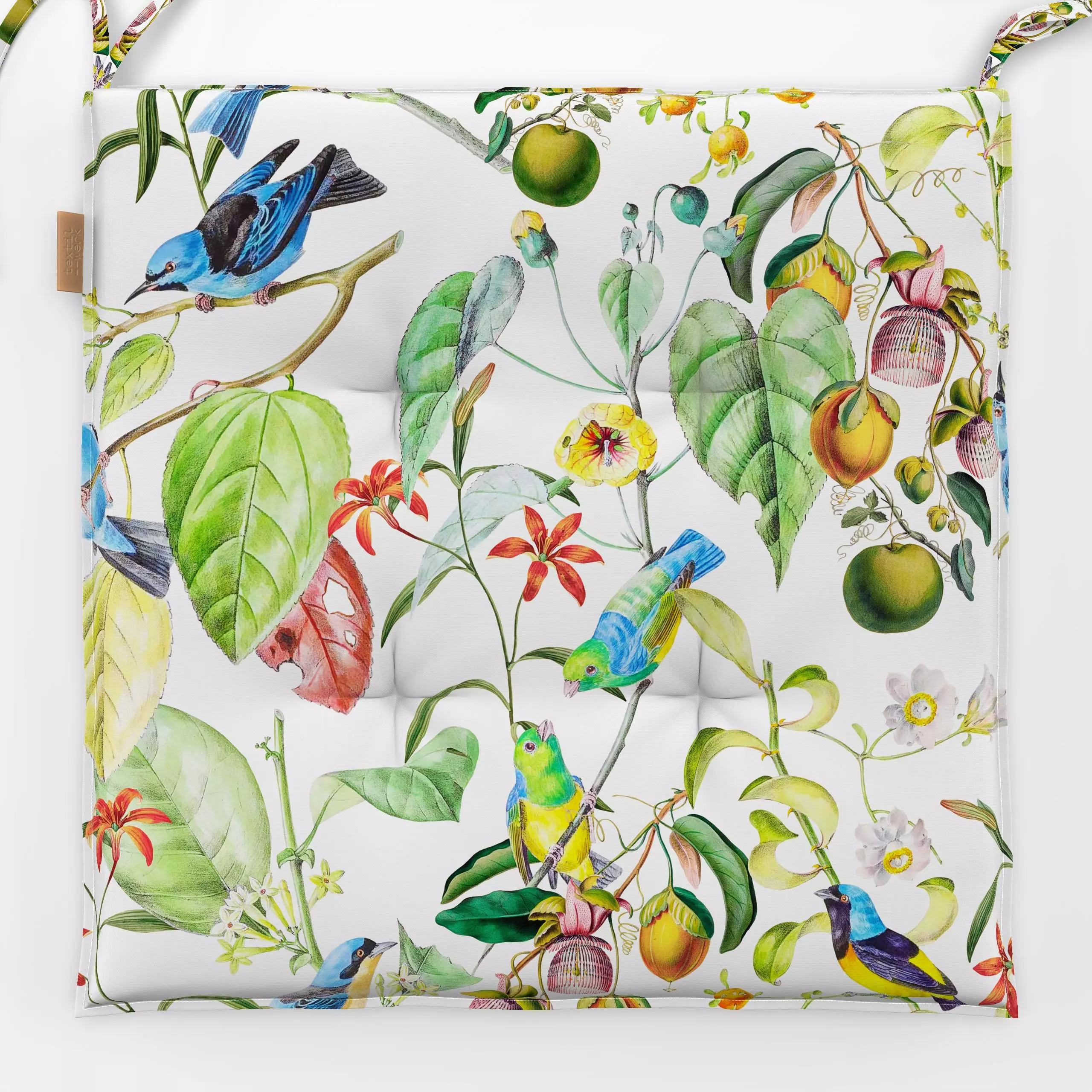 Sitzkissen Tropischer Vogel Dschungel - Blumen & Florales, Sommer, Safari & Dschungel - von „Uta Naumann"; Natur, Garten, Ti...