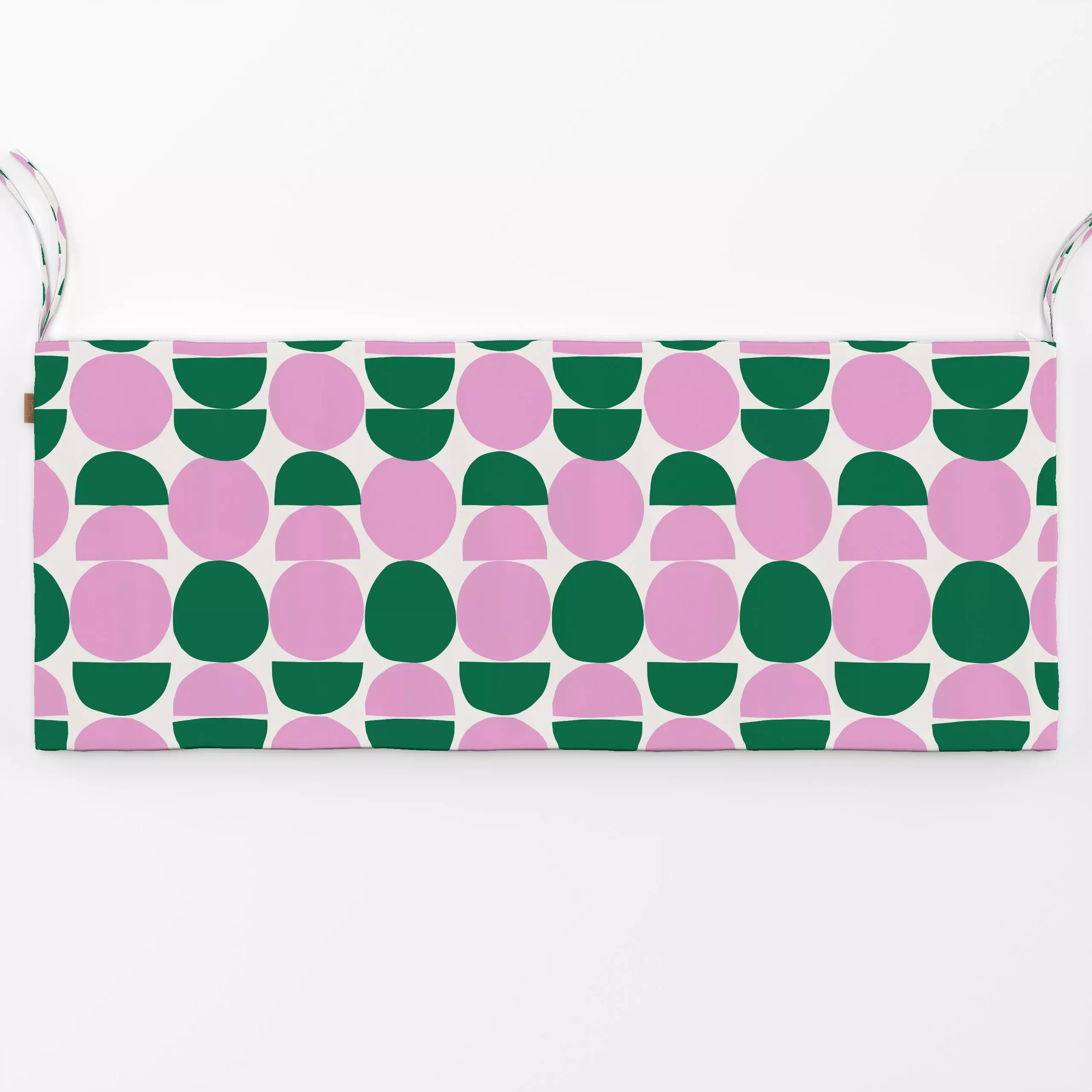 Bankauflage Green & Pink Circle Shapes - Symbole & Muster - von „Lisa Jasmin Bauer"; Kreise, formen, Shapes, farbenfroh, tre...