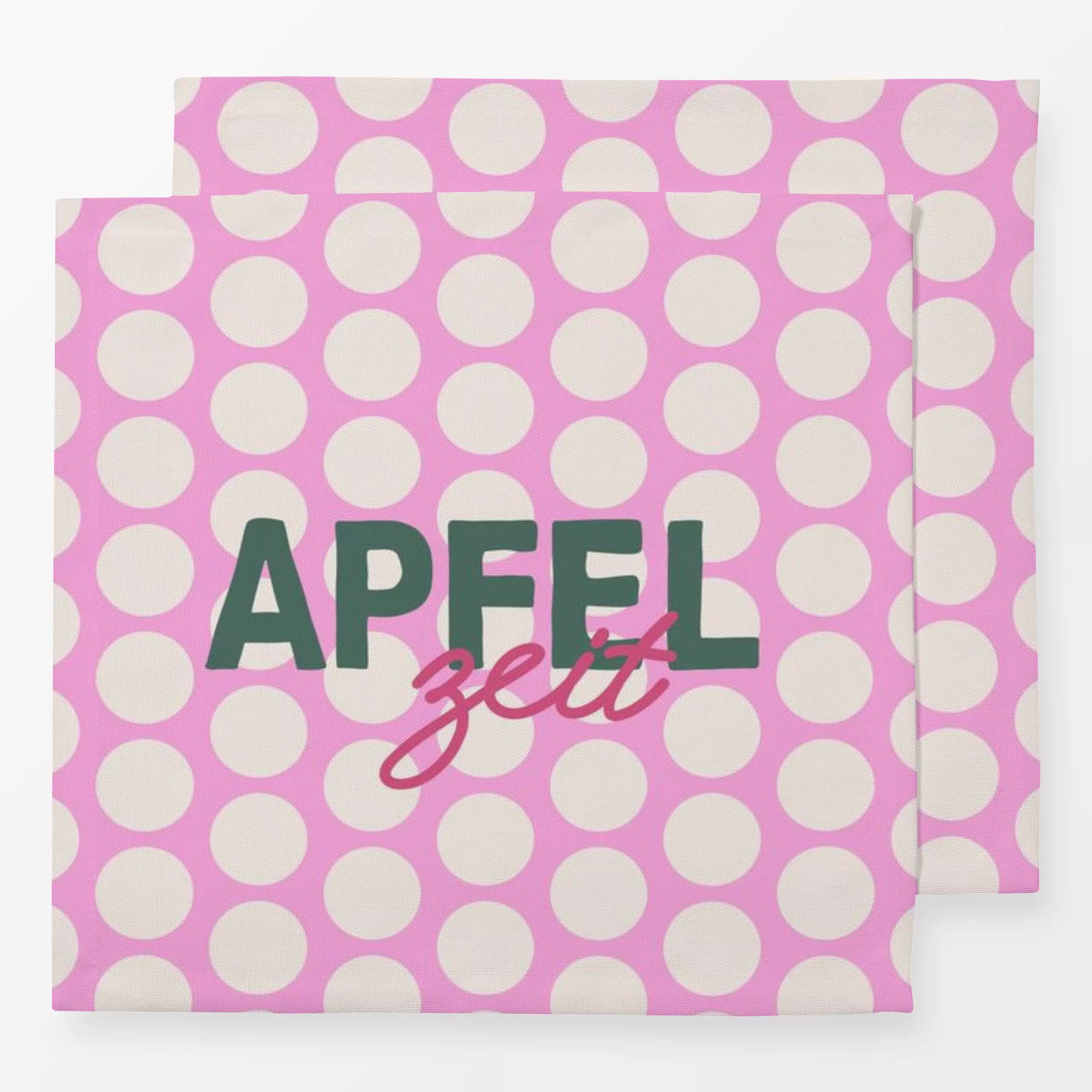 Servietten Apfelzeit - Herbst, Sprüche & Schriftzüge, Symbole & Muster - von „Andrea Liesert"; Obst, Muster, Punkte, Retro, ...