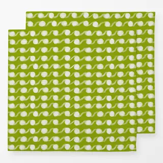 Servietten Punkte Streifen Grün Kreide